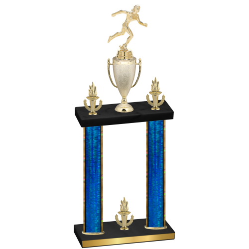 Double Blue Glacier Victory Running Trophy