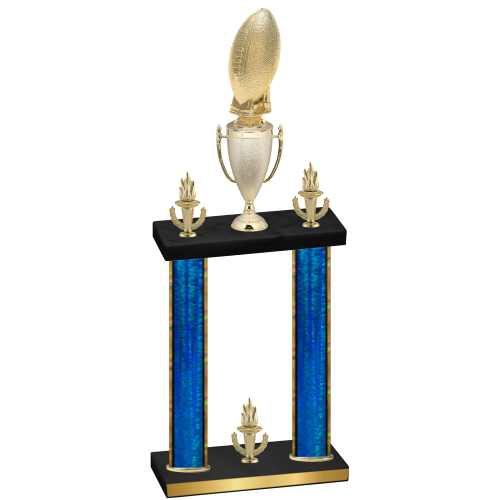 Double Blue Glacier Victory Football Trophy