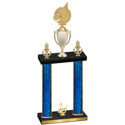 Double Blue Glacier Second Place Volleyball Trophy