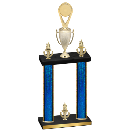 Double Blue Glacier Victory Insert Trophy