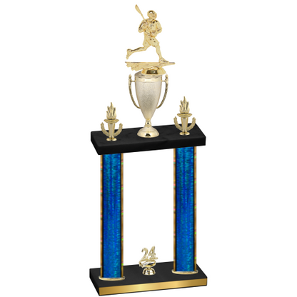 Double Blue Glacier Year Lacrosse Trophy