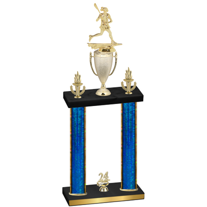Double Blue Glacier Year Lacrosse Trophy