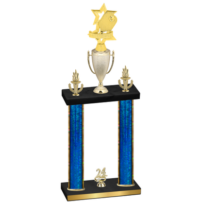 Double Blue Glacier Year Pickleball Trophy