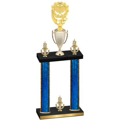 Double Blue Glacier Victory Pickleball Trophy