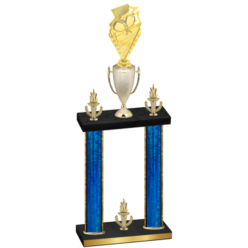 Double Blue Glacier Victory Pickleball Trophy