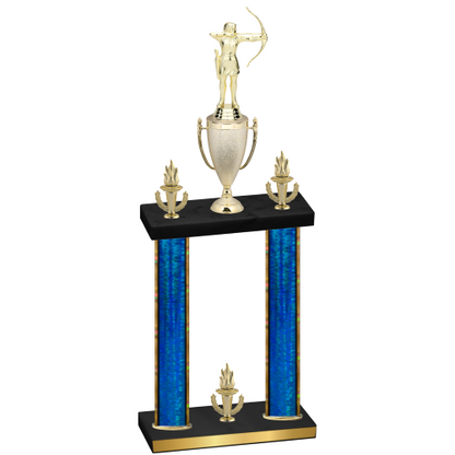 Double Blue Glacier Victory Archery Trophy