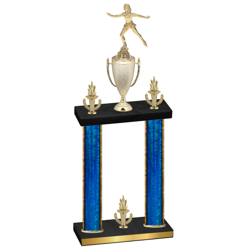 Double Blue Glacier Victory Skater Trophy
