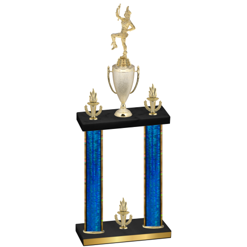 Double Blue Glacier Victory Majorette Trophy