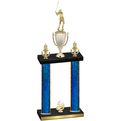 Double Blue Glacier Fourth Place Golf Trophy