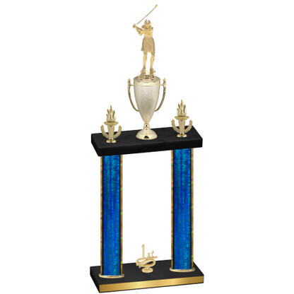 Double Blue Glacier First Place Golf Trophy
