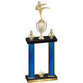 Double Blue Glacier First Place Karate Trophy
