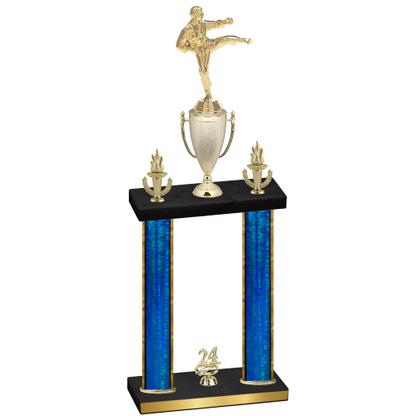 Double Blue Glacier Year Karate Trophy