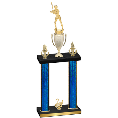 Double Blue Glacier Second Place Softball Trophy