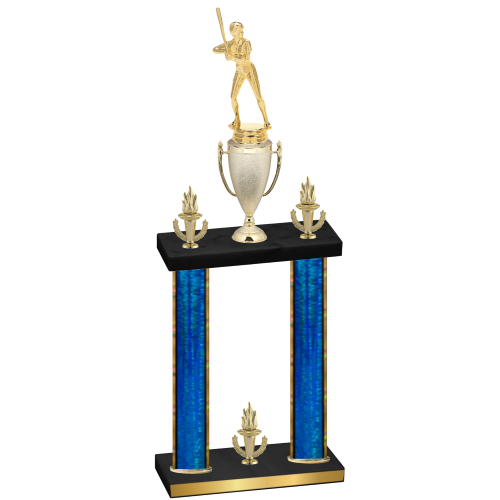 Double Blue Glacier Victory Softball Trophy