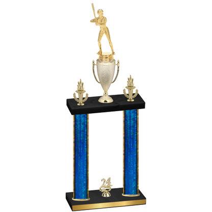 Double Blue Glacier Year Softball Trophy