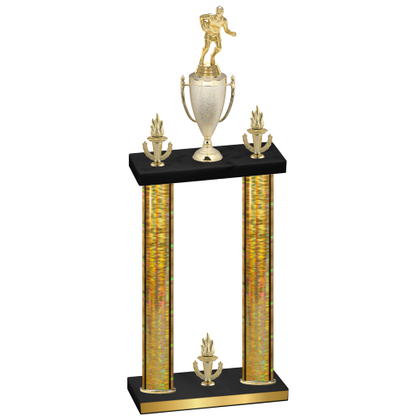 Double Gold Glacier Victory Rugby Trophy
