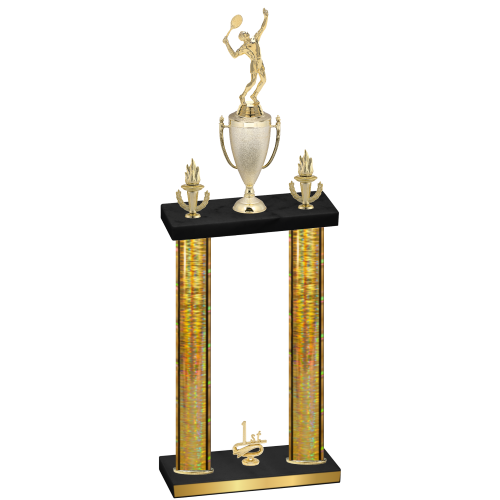 Double Gold Glacier First Place Tennis Trophy