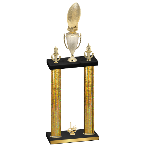 Double Gold Glacier First Place Football Trophy