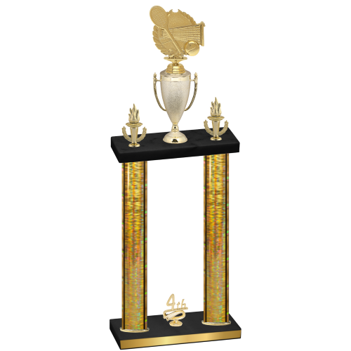 Double Gold Glacier Fourth Place Tennis Trophy