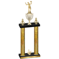Double Gold Glacier Third Place Volleyball Trophy