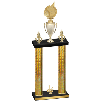 Double Gold Glacier First Place Volleyball Trophy