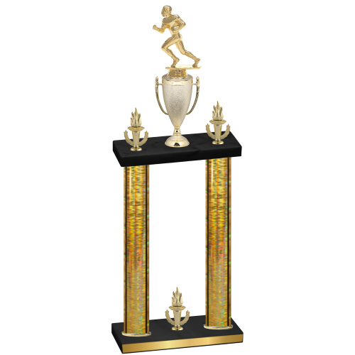Double Gold Glacier Victory Football Trophy