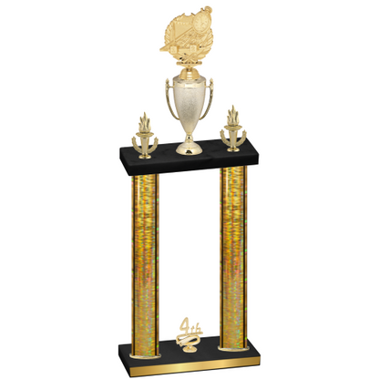 Double Gold Glacier Fourth Place Swimming Trophy