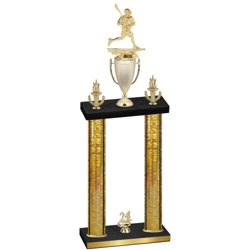 Double Gold Glacier Year Lacrosse Trophy
