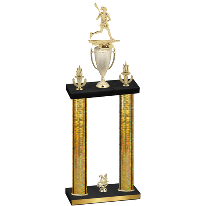 Double Gold Glacier Year Lacrosse Trophy