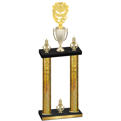 Double Gold Glacier Victory Pickleball Trophy