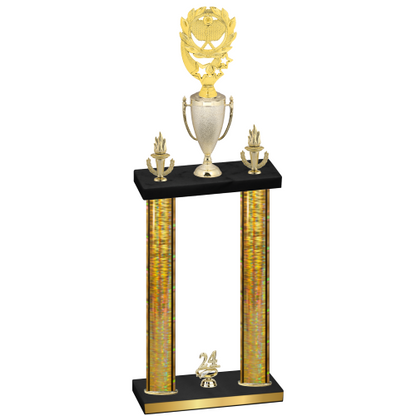Double Gold Glacier Year Pickleball Trophy