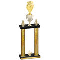 Double Gold Glacier Fourth Place Pickleball Trophy
