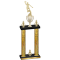 Double Gold Glacier Victory Basketball Trophy