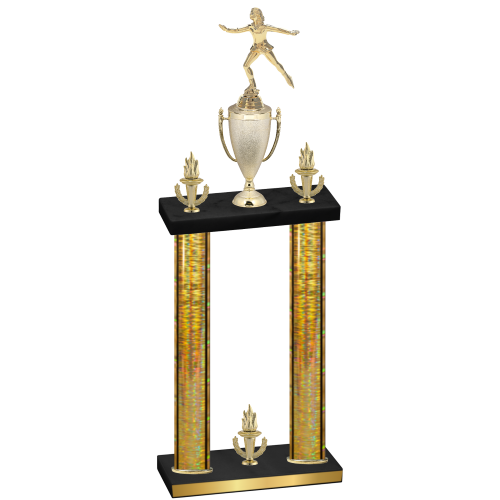 Double Gold Glacier Victory Skater Trophy