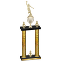 Double Gold Glacier Victory Basketball Trophy