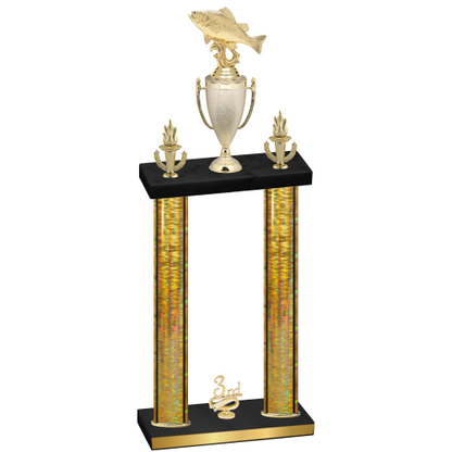 Double Gold Glacier Third Place Fishing Trophy