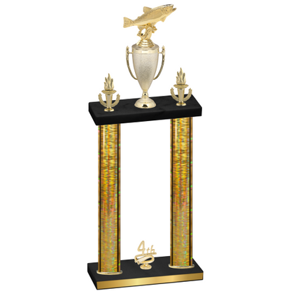 Double Gold Glacier Fourth Place Fishing Trophy