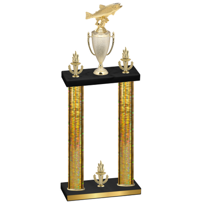 Double Gold Glacier Victory Fishing Trophy