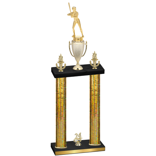 Double Gold Glacier Year Softball Trophy