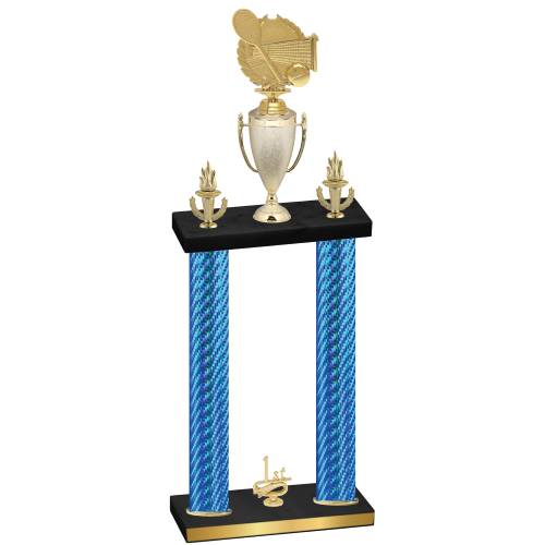 Double Blue Carbon Fiber First Place Tennis Trophy