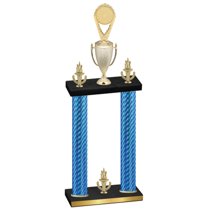 Double Blue Carbon Fiber Victory Insert Trophy