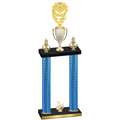 Double Blue Carbon Fiber Third Place Pickleball Trophy