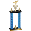 Double Blue Carbon Fiber Victory Fishing Trophy