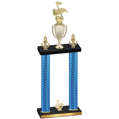 Double Blue Carbon Fiber Third Place Music Trophy