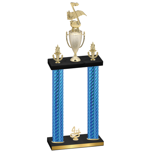 Double Blue Carbon Fiber Fourth Place Music Trophy