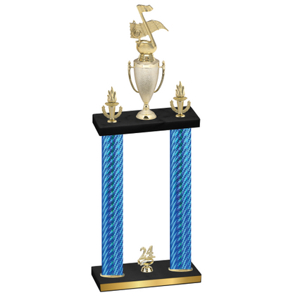 Double Blue Carbon Fiber Year Music Trophy