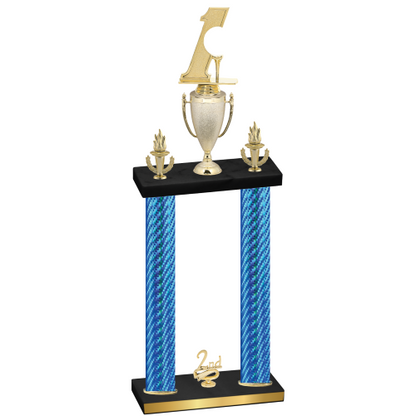 Double Blue Carbon Fiber Second Place Golf Trophy