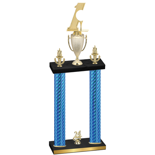 Double Blue Carbon Fiber Year Golf Trophy