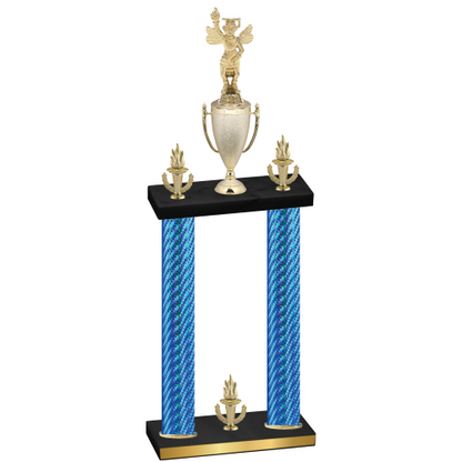 Double Blue Carbon Fiber Victory Academics Trophy