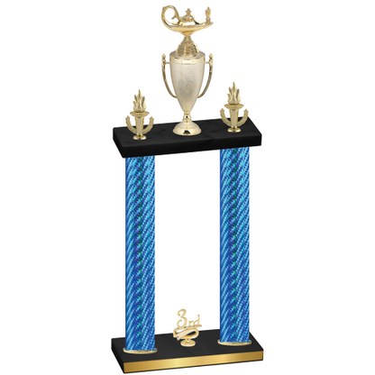 Double Blue Carbon Fiber Third Place Academics Trophy